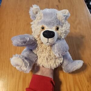Kellytoy GRAY Bear Hand Puppet Small Plush Stuffed Animal Toy Cute Soft 2011